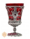 Small altar glass candle
